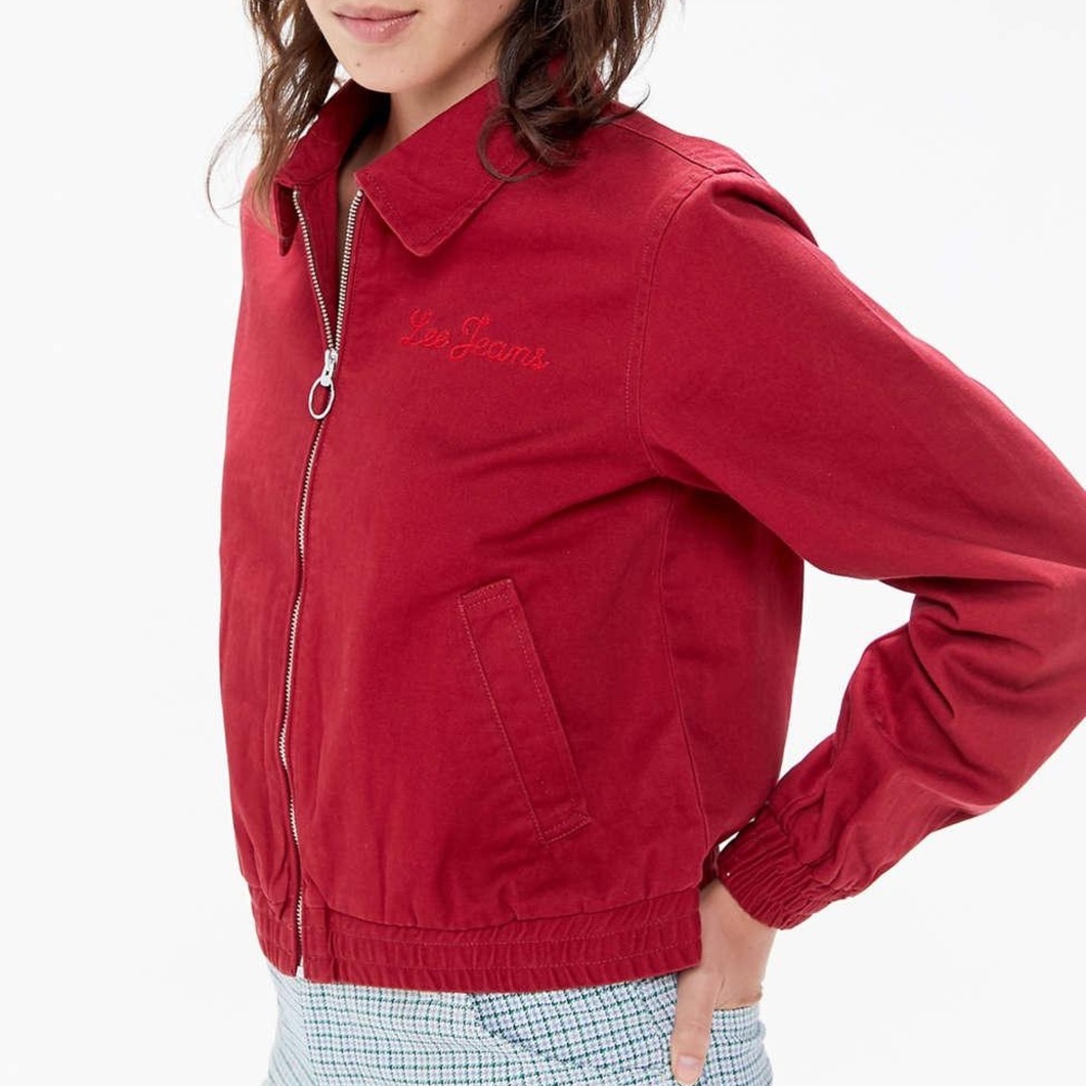 Lee Jeans x urban outfitters red bomber jacket